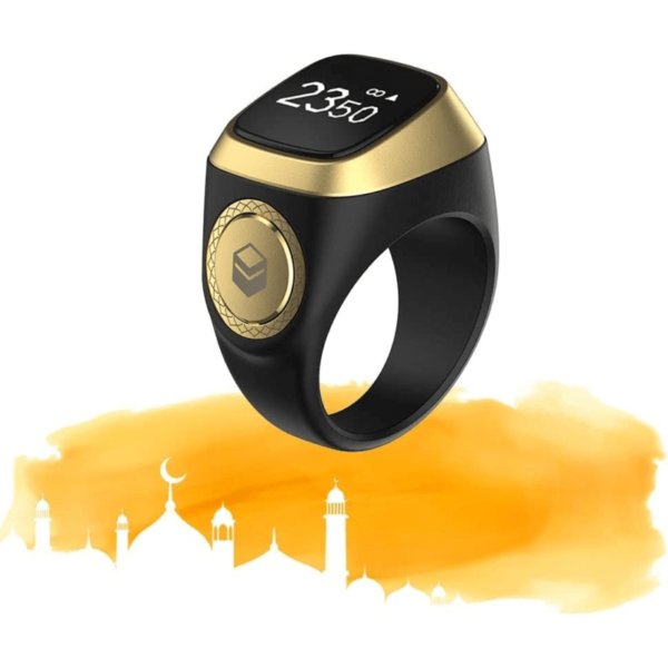 خاتم تسبيح ذكي مع تذكير بخاصية الاهتزاز وعداد التسبيح و تذكير 5 مرات بوقت الصلاة و اتصال البلوتوث لتطبيق IQIBLA - novoloo