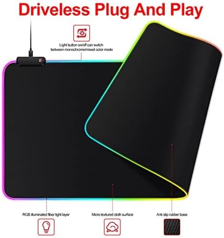احصل على ماوس باد مزودة بشاحن سريع وإضاءة RGB متعددة الوضعيات. تعرف على كيف يمكن لهذا المنتج تحسين تجربتك في الألعاب وضمان راحتك وأداء لا مثيل له. - novoloo