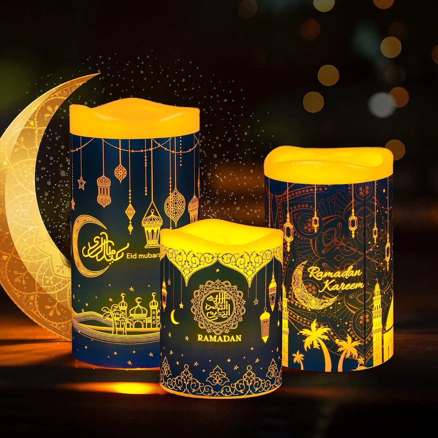 احصل على ابجورة مضيئة رمضانية على شكل كأسة لتزيين منزلك في شهر رمضان المبارك. إضاءة جميلة تعمل بالبطاريات، سهلة الاستخدام وتضفي جمالًا فريدًا إلى ديكور منزلك. - novoloo
