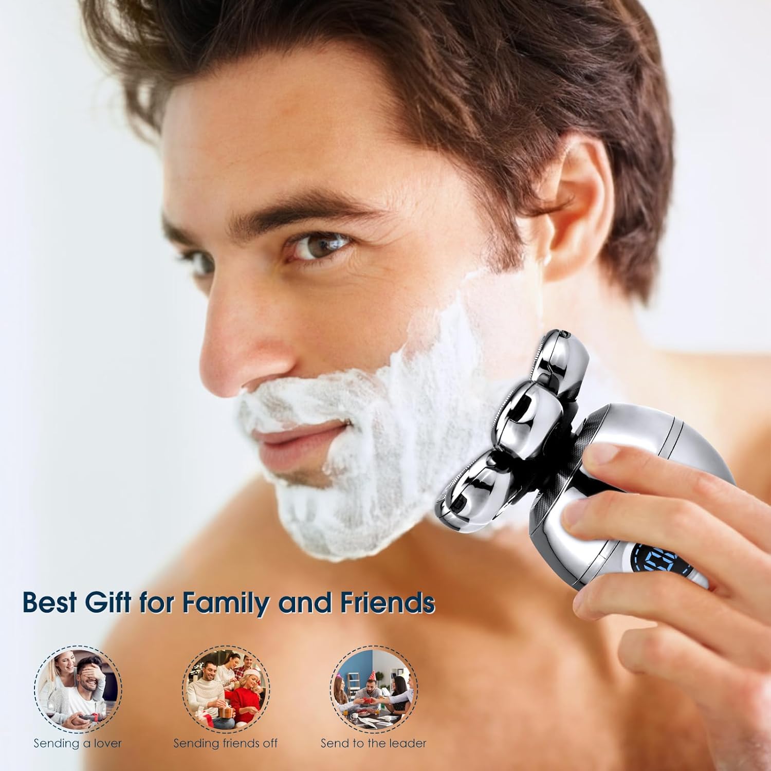 ماكينة حلاقة الرأس والذقن الكهربائية مقاومة للماء - novoloo ماكينة حلاقة الرأس والذقن الكهربائية مقاومة للماء - الصورة 6