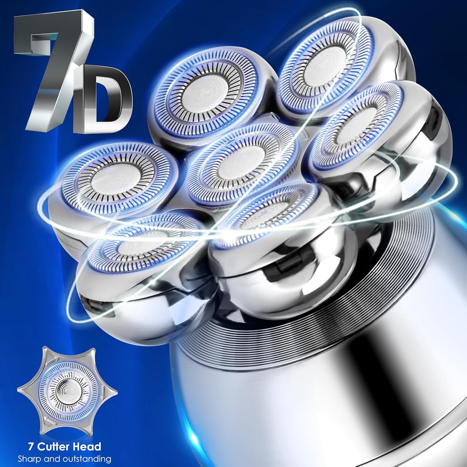 ماكينة حلاقة الرأس والذقن الكهربائية مقاومة للماء - novoloo ماكينة حلاقة الرأس والذقن الكهربائية مقاومة للماء - الصورة 7