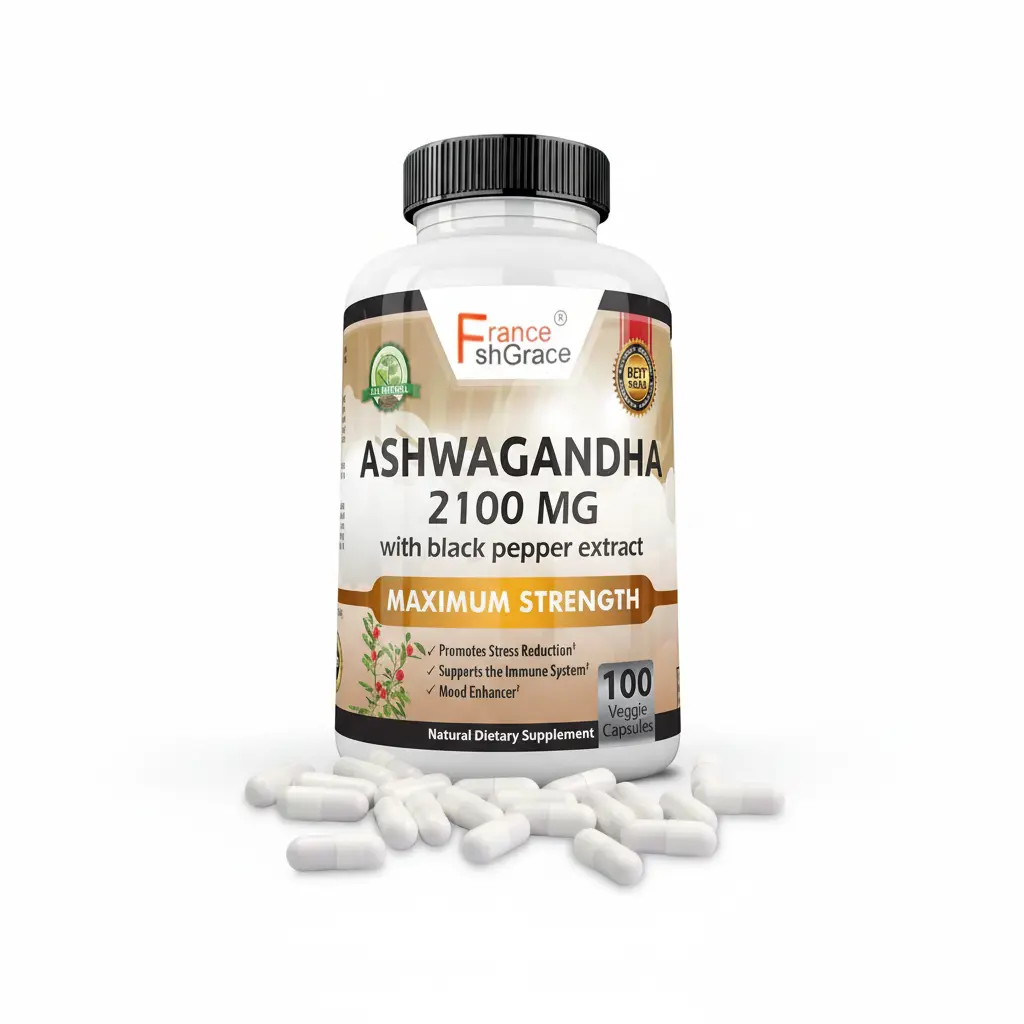 <h3>ودّع التوتر واستقبل الهدوء! كبسولات الأشواغاندا العضوية بتركيز 2100 ملغ</h3> - novoloo كبسولات الأشواغاندا لتخفيف التوتر